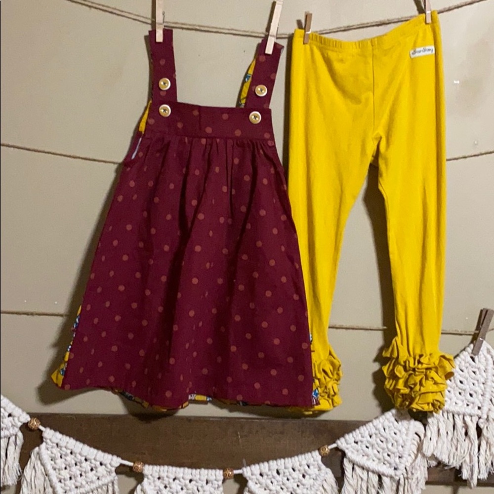 Matilda Jane dress  & Sassy Sew leggings bundle